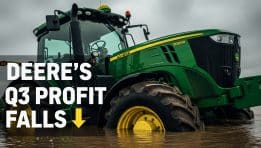 DEERE’S THIRD-QUARTER PROFIT FALLS