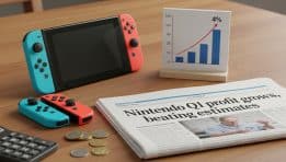 NINTENDO Q1 PROFIT GROWS 4%, BEATING ESTIMATES