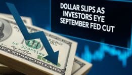 DOLLAR SLIPS AS INVESTORS EYE SEPTEMBER FED CUT