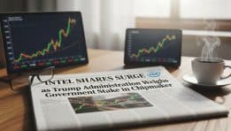 Intel Shares Surge as Trump Administration Weighs Government Stake in Chipmaker