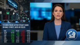 FUTURES PAUSE AFTER STEADY GAINS ON WALL ST, DATA IN FOCUS