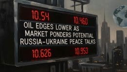 OIL EDGES LOWER AS MARKET PONDERS POTENTIAL RUSSIA-UKRAINE PEACE TALKS