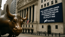 SKN – Wall Street Ends Lower as Tech Stocks Drag Nasdaq Down; Dollar Strength and Volatility Rise