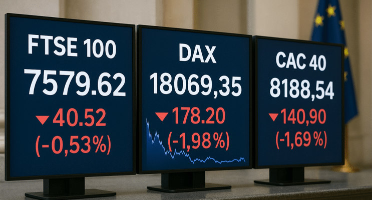 SKN | European Markets Close Lower Amid Broad-Based Selling Pressure
